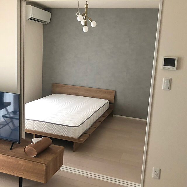 M30の-ベッド ベッドフレーム ダブル ダブルベッド フレーム ロータイプ ローベッド すのこベッド すのこ フロアベッド ベット ダブルベット マットレス ステージベッド おしゃれ 北欧風 おすすめ サイズ D 木製 新生活の家具・インテリア写真