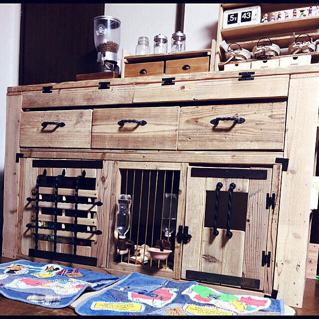 Cokiaの-OLD ASHIBA（足場板古材）ベジタブルボックス　高さ195mm　塗装仕上げ 【小型商品】の家具・インテリア写真