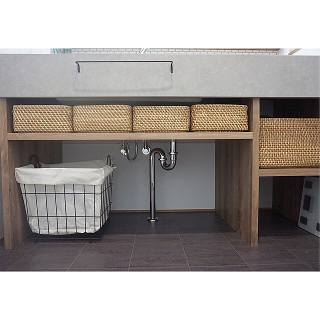 maa.210__houseの無印良品-重なるラタン長方形ボックス・小の家具・インテリア写真