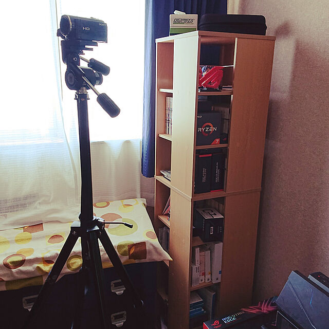 mofukoのファミリー・ライフ-本棚 回転本棚 シェルフ スリム 大容量 本 CD DVD コミック 収納ラック 回転マルチラック 7段の家具・インテリア写真