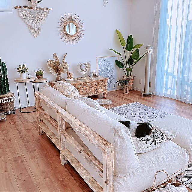 bonitaの萩原-アンティーク絨毯風プリントラグ トルクメン 130×190 アイボリーの家具・インテリア写真