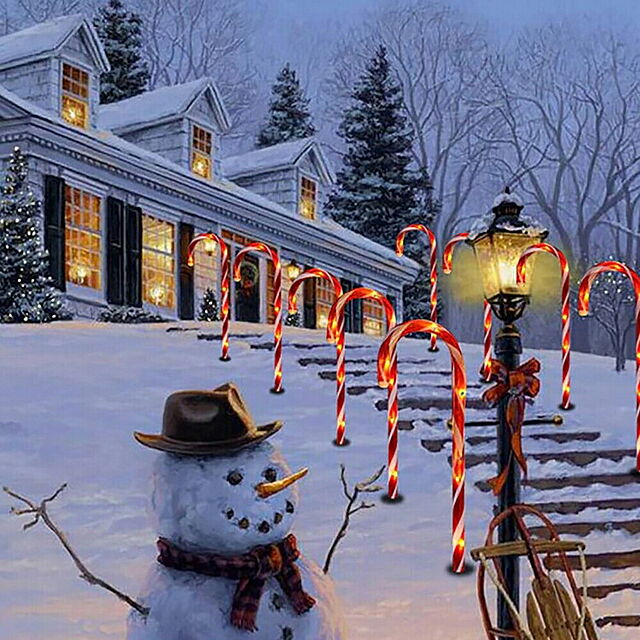 aiojapanの-【在庫限り】クリスマス LED キャンディースティック 10ピースセット USBタイプ 赤い杖 花壇を照らす ガーデンピック ガーデンスティック ガーデンライト LEDの家具・インテリア写真