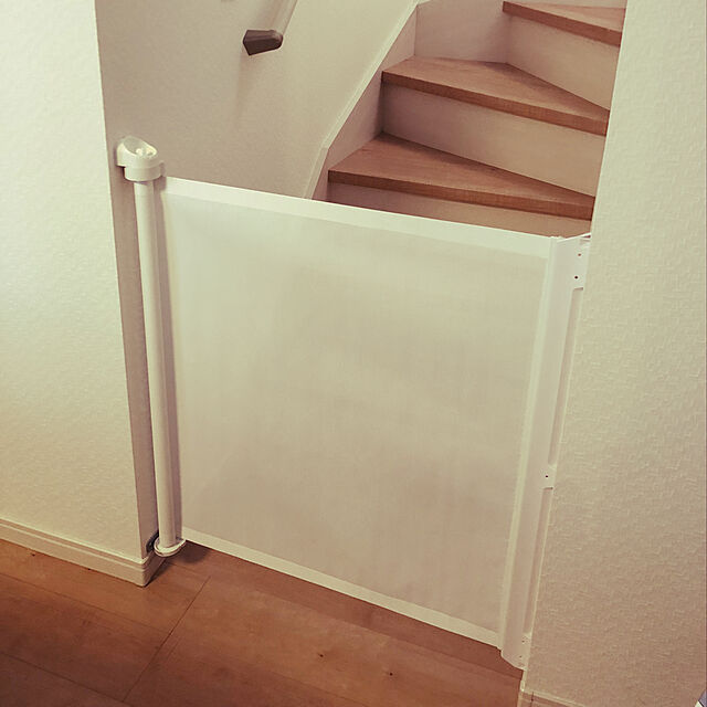 Tokky1210のティーレックス-Lascal ラスカル キディガード 階段上設置可能 ロール式 ゲート バリアフリー フリーサイズ アシュア ホワイトの家具・インテリア写真