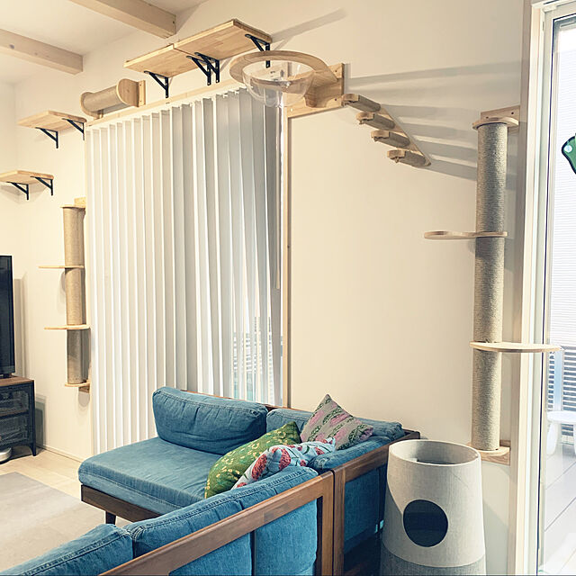 mirai-tw.28のFUKUMARU-FUKUMARU 壁掛け式猫用ステップ キャットウォーク 木製 取り付け簡単の家具・インテリア写真