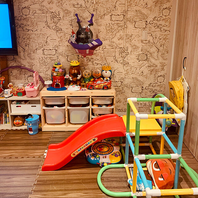 MAMEの-アンパンマン うちの子天才カンタン折りたたみ式ジャングルパーク おもちゃ こども 子供 知育 勉強 遊具 室内 2歳の家具・インテリア写真
