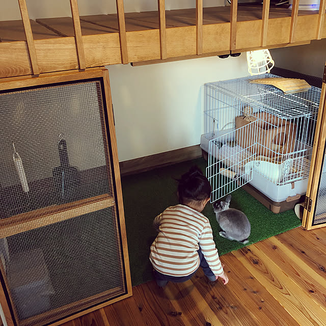 マルカン うさぎのカンタンおそうじケージ ワイドB ブラウン MR-999