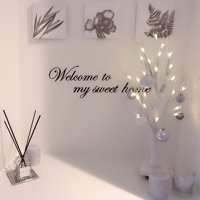 kanakoの-LEDブランチツリー ホワイト インテリアライト ハロウイン 屋内専用 電池式の家具・インテリア写真
