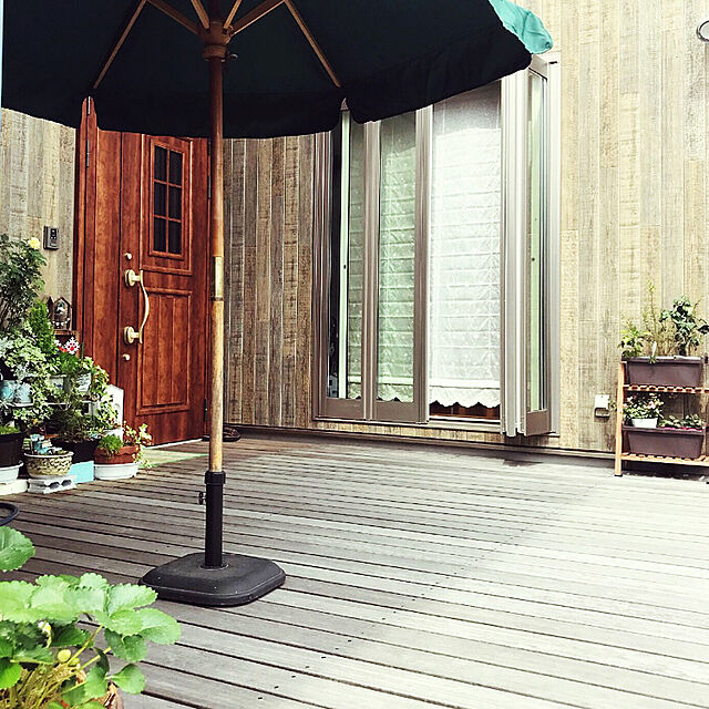 yukichi.wanwaの不二貿易-ガーデンパラソル パラソル 庭 アウトドア 木製 おしゃれ クランク付き 木製パラソル270  直径270cm FBC 【返品/変更/キャンセル不可】の家具・インテリア写真
