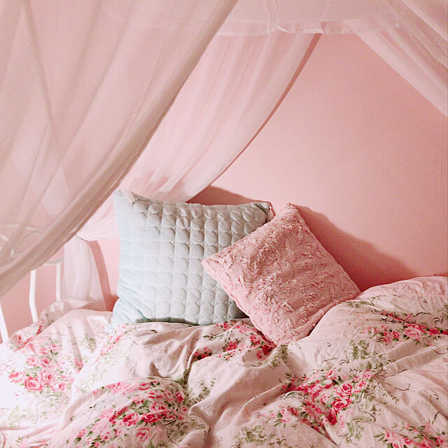 aの株式会社メルシー・ジャポン-どんどんどんの家具 天蓋付きベッド シングル フレームのみ お姫様 (ピンク)の家具・インテリア写真
