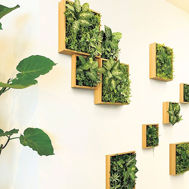 WALL_MATESの-グリーンモード 正規品 観葉植物 デザインポット(ホワイト)90cm GR4053｜壁掛け フェイクグリーン おしゃれなポトス 送料無料の家具・インテリア写真