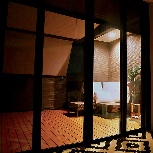 Akiのイケア-IKEA　KUNGSHOLMEN　1人掛けソファ, ブラックブラウン　屋外設置可能の家具・インテリア写真