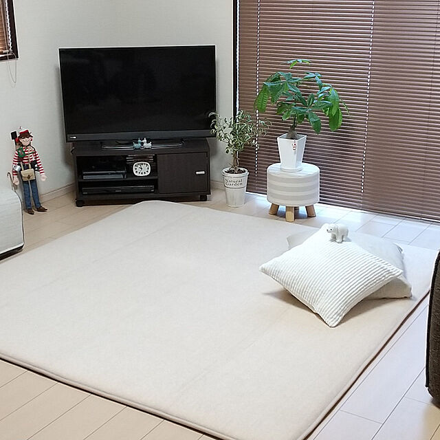 meiのイケヒコ・コーポレーション-イケヒコ・コーポレーション ラグ カーペット 正方形 約2畳 SARARI ベージュ 約185×185cm シンプル ボリューム オールシーズン パイル 防音 #4978479の家具・インテリア写真
