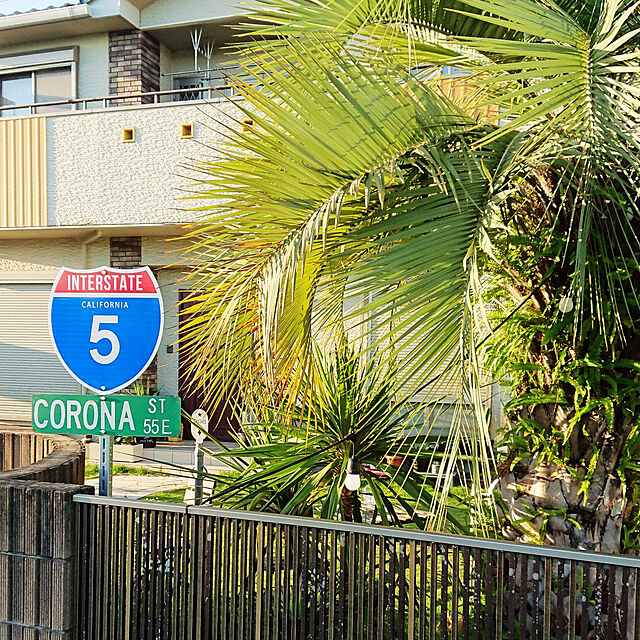 ot-gardenの-アメリカン トラフィックサイン (カリフォルニア5) 46×46cm 道路標識 ロードサイン メタルサイン ガレージ サーフ 店舗用 看板 西海岸風 インテリア アメリカン雑貨の家具・インテリア写真