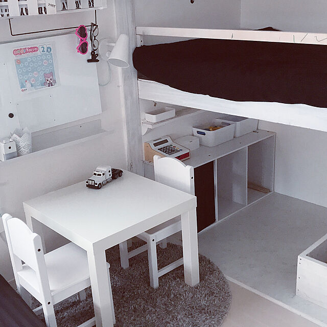 mokumoxのニトリ-アクセントラグ(SシャギーGY 130エンケイ) の家具・インテリア写真