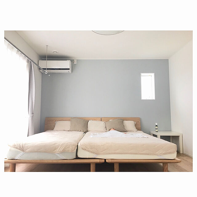 maaの無印良品-ベッドフレーム用ヘッドボード・ダブル・オーク材の家具・インテリア写真