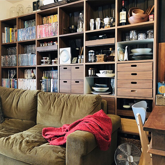 Lenの無印良品-スタッキングシェルフ用トレー・ウォールナット材の家具・インテリア写真