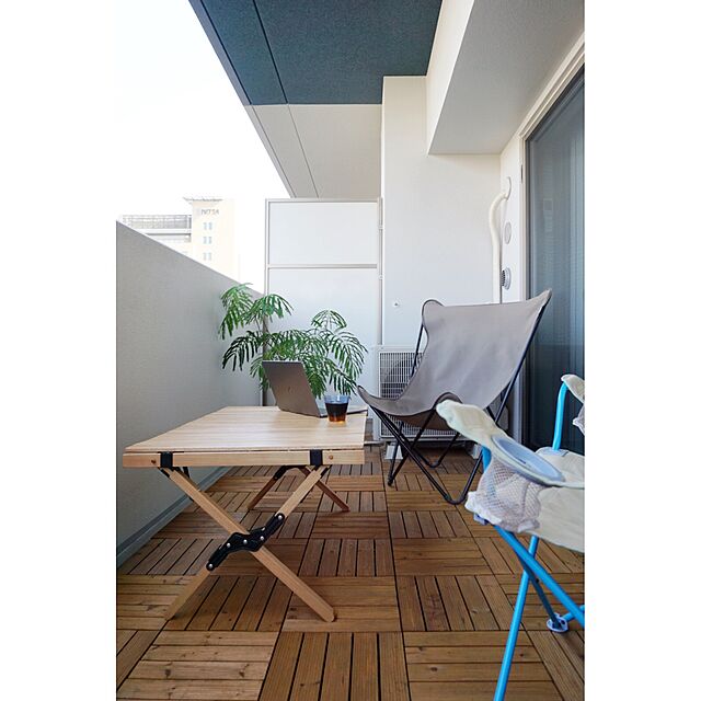 monchuckの株式会社ベニヤ-アウトプットライフ ウッド ロールトップテーブル OUTPUT LIFE WOOD ROLL TOP TABLE [ ブラック/Sサイズ ]の家具・インテリア写真
