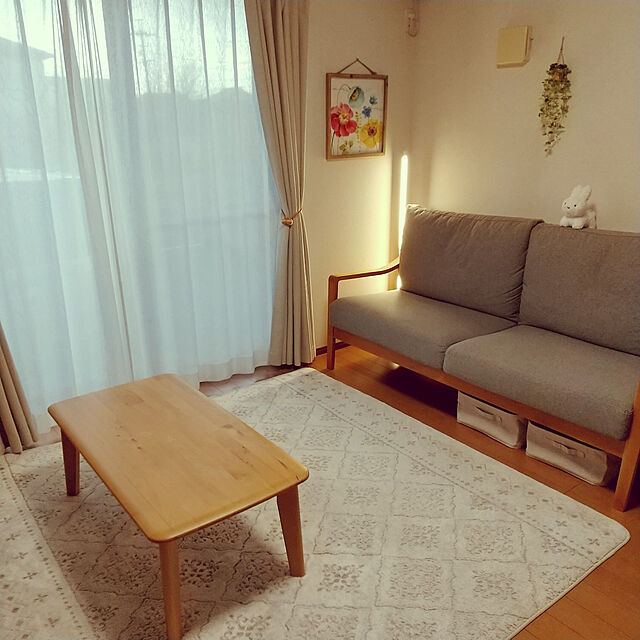 chokoの-イケヒコ ファブリックラグ サラ 185×185cm(SR185185)の家具・インテリア写真