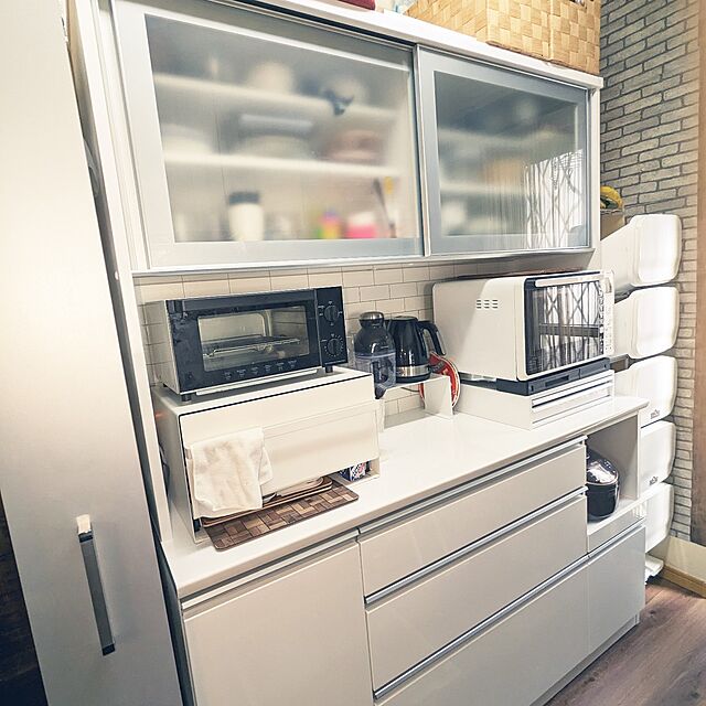mipopoのニトリ-キッチンボード(レジューム 150AG-S WH/150SL-R WH) の家具・インテリア写真