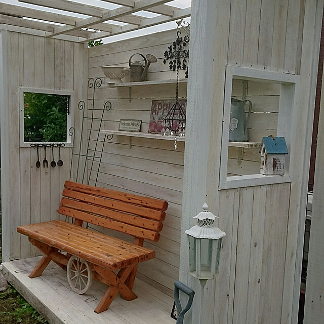 maorinの-ミニチュアメタルサイン ホワイト azi-azi アジアジ アンティーク風 プレート ガーデンアクセサリー エクステリ ガーデニング ガーデンプレートの家具・インテリア写真