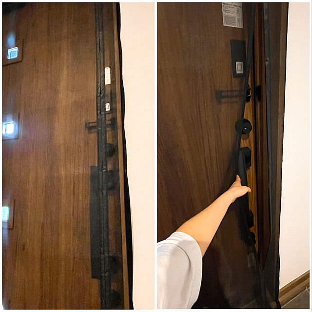 snoopyのYoTache-玄関網戸 ドア用網戸 虫、蚊、ハエなどを避ける 適用ドアのサイズ：90*230cm ブラックの家具・インテリア写真