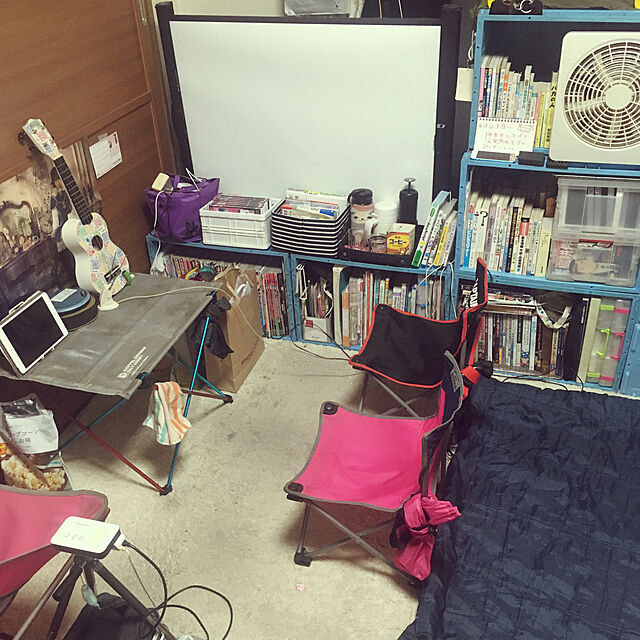 Kenji_AOYAGIのパール金属-キャプテンスタッグ パレット コンパクトチェア(ミニ) M-3920 (ピンク)の家具・インテリア写真