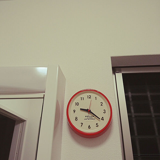 sjymaの-studio m' スタジオエム ブリエ壁掛け時計 ゆうパック発送 日本製 陶器 レッドの家具・インテリア写真