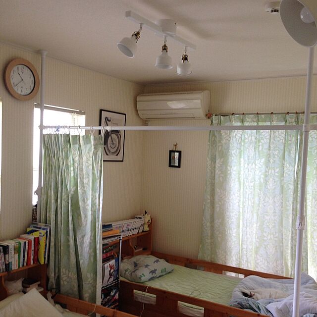 sachiのベルカ-簡単つっぱりカーテンポール WH(ホワイト)の家具・インテリア写真