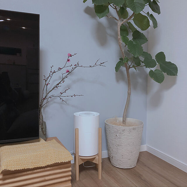 em346の-[高さ36cm] VeroMan ポットスタンド ジャグスタンド ウォータースタンド フラワースタンド 竹製 直径30cm 調整可 植木鉢 ガーデニング アウトドアの家具・インテリア写真