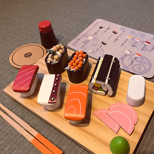 ultraの-木のおもちゃ はじめてのおままごと おすしセット お寿司 マグネット式 和食おままごとセット 日本食 木製玩具 知育玩具 【あす楽対応】の家具・インテリア写真