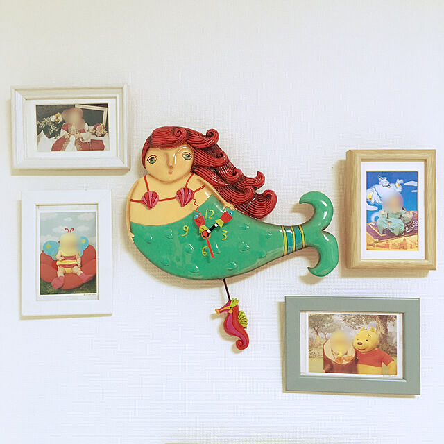 lanikaiの-ルビー マーメイド アレン デザイン 振り子時計 Allen Designs Ruby Mermaid Clock 【 人魚 ビーチ 魚 航海 タツノオトシゴ 置き時計 掛け時計 】 P1168 ミシェの家具・インテリア写真