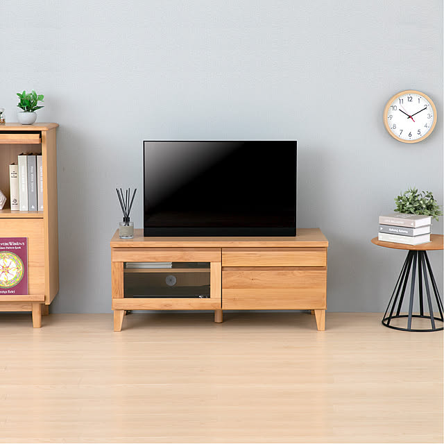 isseiki_furnitureの一生紀-【ポイント10倍！5/1(水)限定！】テレビ台 ローボード テレビボード ローボード TVボード TV台 小さめ コンパクト 100cm コーナー 完成品 ウォールナット 北欧 ナチュラル 1人暮らし ワンルーム 子供部屋 寝室 品質保証 FLOCK MBR ISSEIKIの家具・インテリア写真