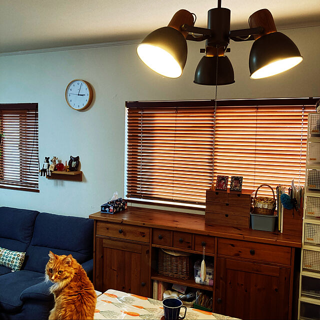 satoraのニトリ-カウチソファ(RC ストリフト GY) の家具・インテリア写真
