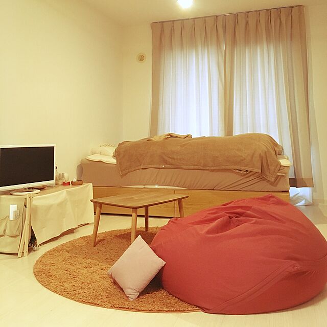 guriの無印良品-体にフィットするソファカバー／緋色の家具・インテリア写真