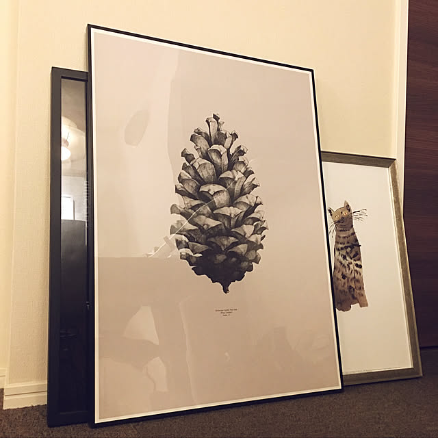 shige88の-[ 最大500円OFFクーポン対象 ] 北欧/PAPER COLLECTIVE ペーパーコレクティブ/ポスター/PINE CONE GREY [ 北欧のモノクロポスター/paper collective ]の家具・インテリア写真