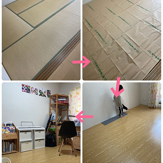 Akaneのニトリ-ウッドカーペット 江戸間6帖(クラウドIV) の家具・インテリア写真