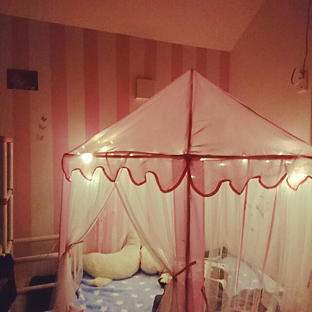 mayの-【送料無料】プリンセスハウス 豪華セット 組立簡単 室内 室外 おもちゃ ピンク キッズテント 子供用 女の子 ふわふわマット 七色LEDの家具・インテリア写真