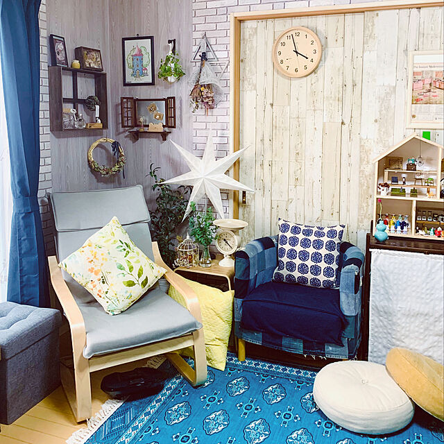 mo-nosukeの-salut!(サリュ) ホーム リネン風収納スツールポケット付 ブラウンの家具・インテリア写真