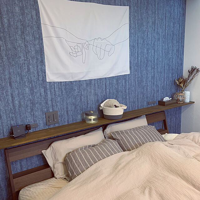 Minteaのニトリ-枕カバー(フンワリWガーゼ MO) の家具・インテリア写真