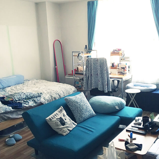 muchosuのニトリ-布張りカジュアルソファ(NリバティーF TBL) の家具・インテリア写真
