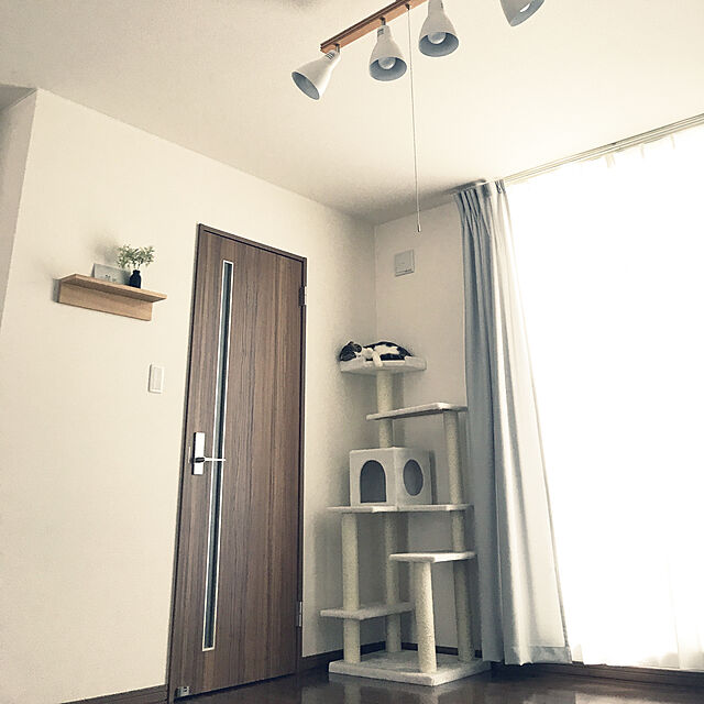 tansukeの-キャットタワー Mauタワー プルミエ シンプル 据え置き 送料無料 人気 ホワイト キャットタワーポール直径7.8Φの家具・インテリア写真