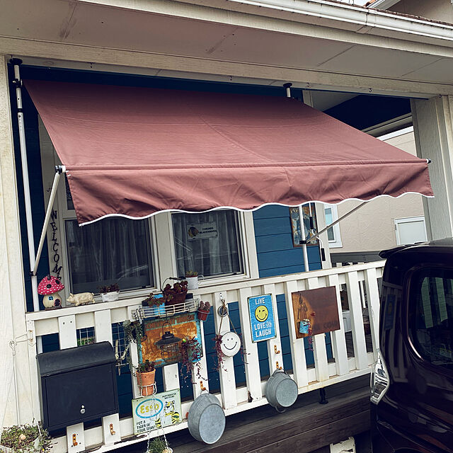 rie-n.のファミリー・ライフ-日よけシェード サンシェード 幅200cm 前幕付き 紫外線対策の家具・インテリア写真