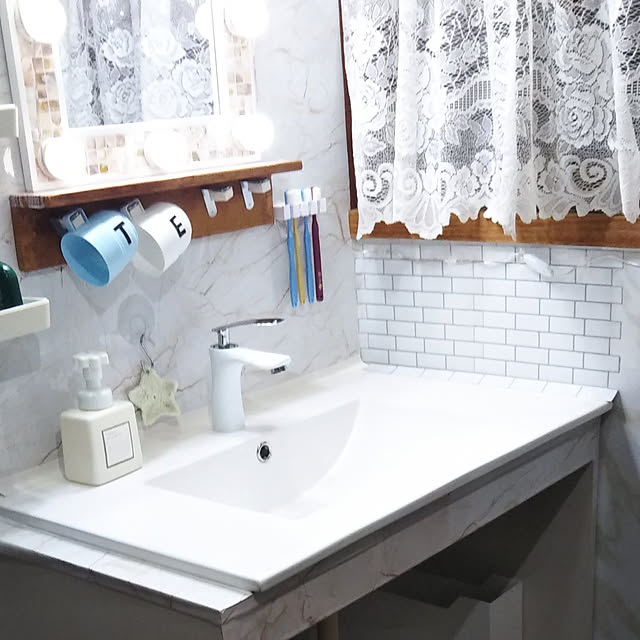 写真付きレビュー】洗面台 混合水栓 シングルレバー 混合水栓 洗面台 ...