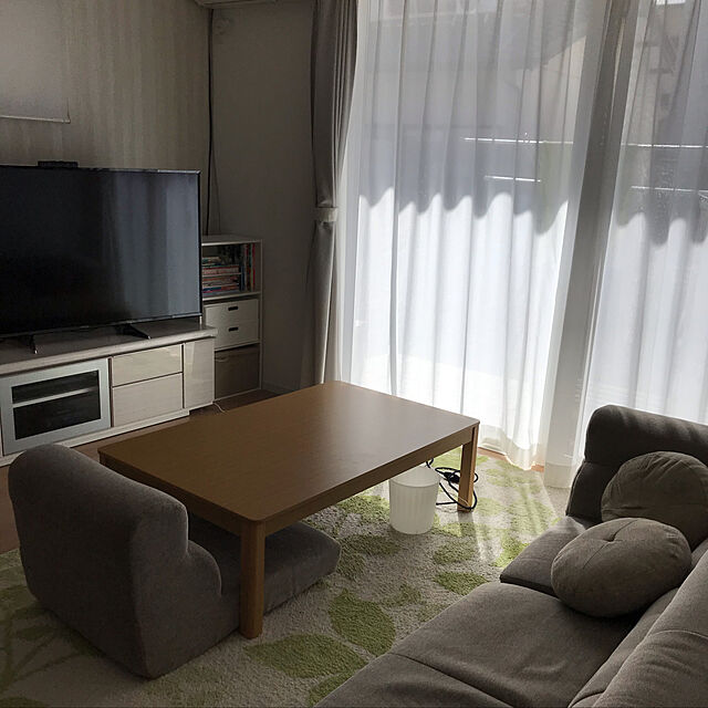 Saoriのニトリ-布張りローソファ3点セット(ノーザン2 BE) の家具・インテリア写真