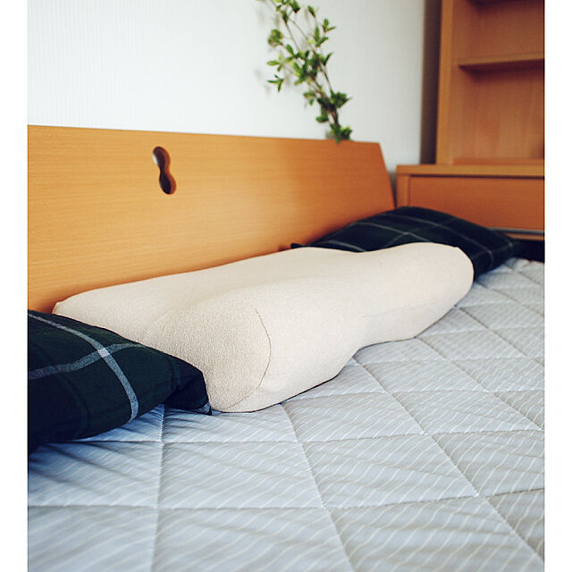 yunohaのニトリ-敷きパッド ダブル(NクールH ボーダーGY D) の家具・インテリア写真