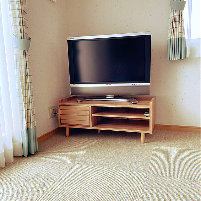 wakaba223の佐藤産業-テレビ台 ローボード テレビボード 収納 北欧 90cm 一人暮らし 木製 引き出し TV台 シンプル コンパクト 32インチの家具・インテリア写真