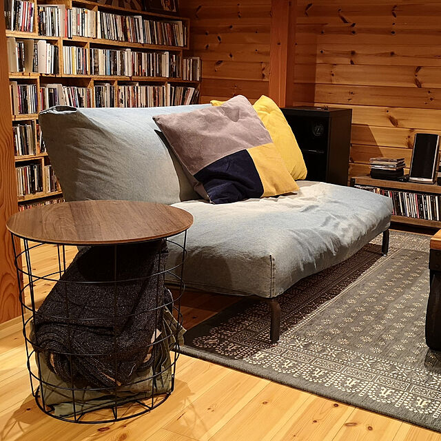 DJ-SIGURのニトリ-ワイヤーテーブル ハオ(ミドルブラウン) の家具・インテリア写真