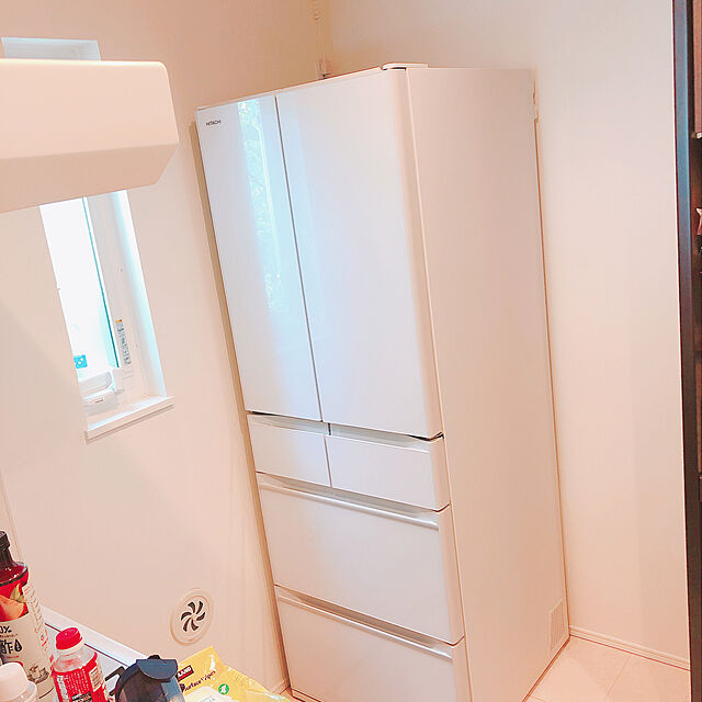 cocoの-【ポイント10倍！】【無料長期保証】日立 R-HW52K-XW 6ドア冷蔵庫(520L・フレンチドア) クリスタルホワイトの家具・インテリア写真