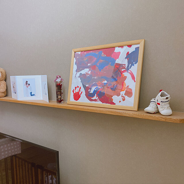 0224tの-ミキハウス mikihouse mロゴ サイドラインファーストベビーシューズ（11.5cm-13cm） ベビー 赤ちゃん 男の子 女の子 靴 プレゼント 出産祝いの家具・インテリア写真