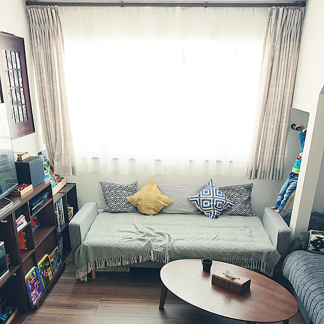 kaokaoのニトリ-布張りソファベッド(アストン GY) の家具・インテリア写真